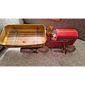 Marx Wind Up 6 Wheel Crawling Tractor With Original Driver‎ 1950's